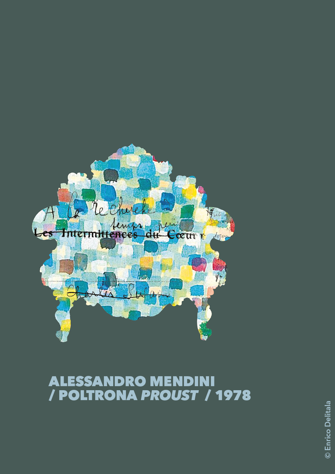 Poltrona Proust: Enrico Delitala Enrico Delitala illustrator Alessandro Mendini Proust